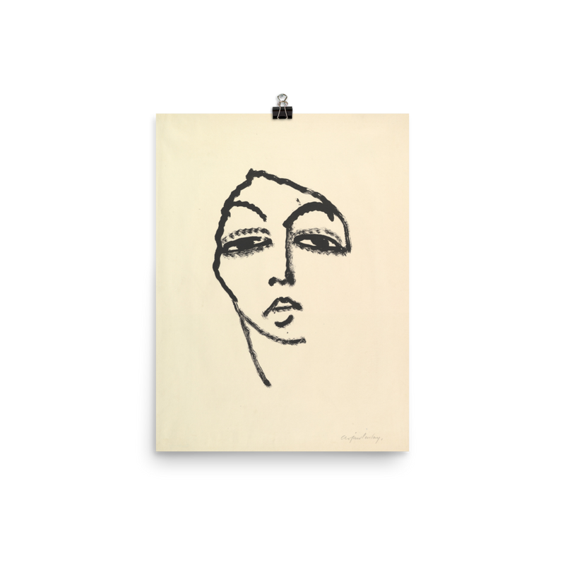 "Head of a Woman" Art Print