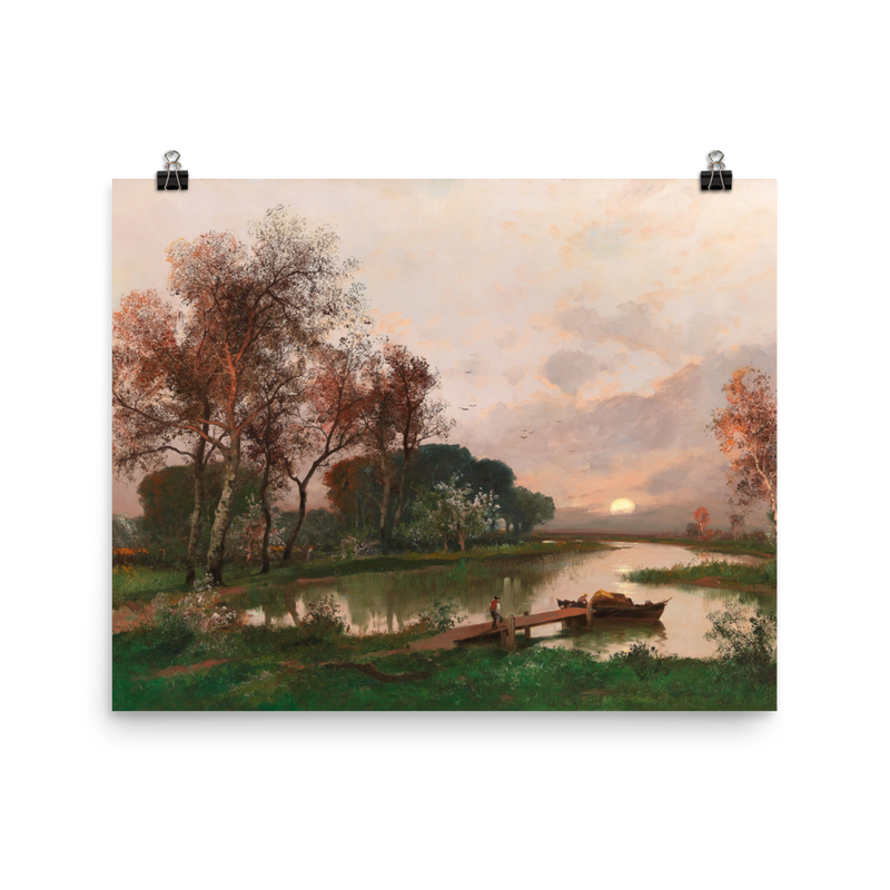 "A Landscape on the Pond" Art Print