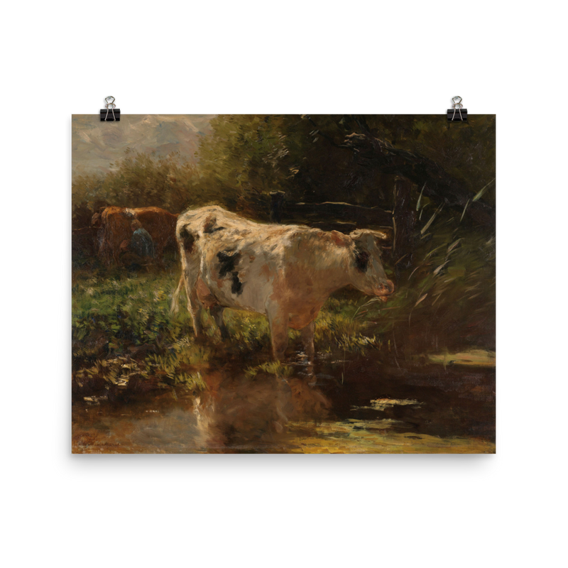 "Cow beside a Ditch” Art Print