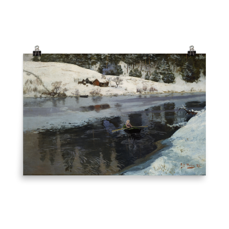 "Winter at the River Simoa" Art Print