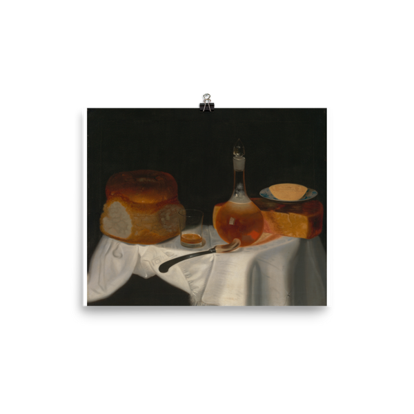 "Still Life of Bread, Butter and Cheese" Art Print