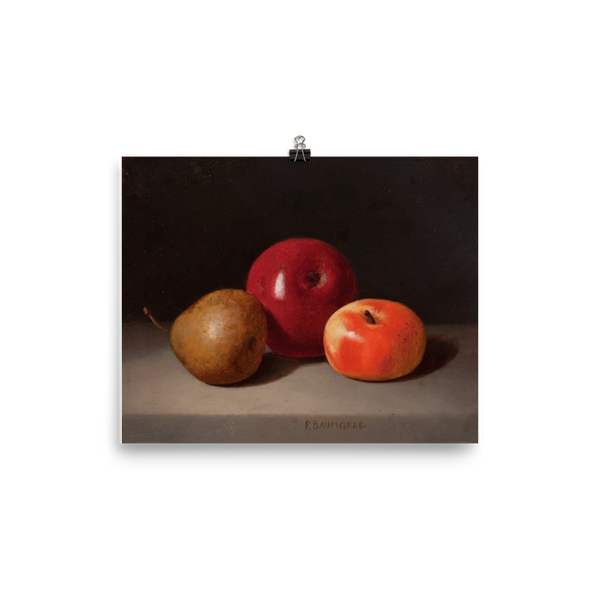 "Still life of apple and pear" Art Print
