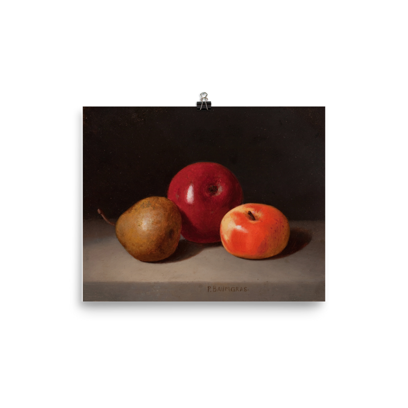 "Still life of apple and pear" Art Print