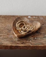 Mango Wood Heart Trinket Dish - Lone Fox
