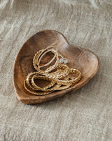 Mango Wood Heart Trinket Dish - Lone Fox