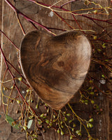 Mango Wood Heart Trinket Dish - Lone Fox