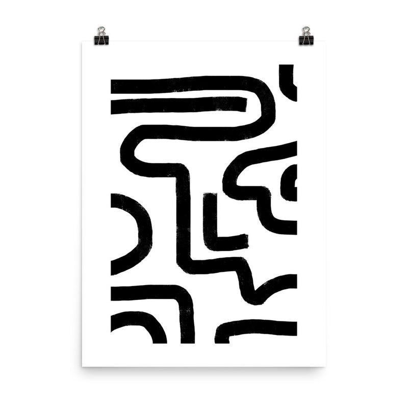 Un-fluid Lines Art Print