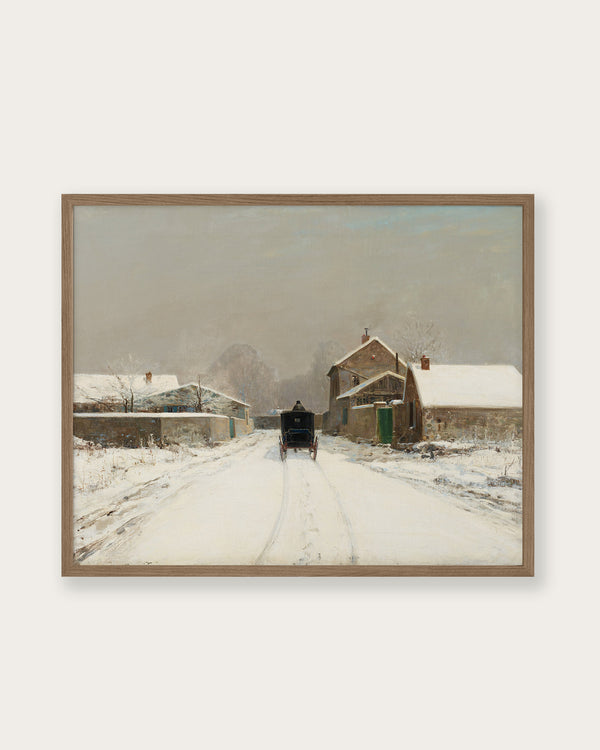 "L'Avenue de Neuilly on a Winter Day" Art Print