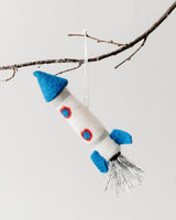 Wool Felt Rocket Ornaments - Lone Fox